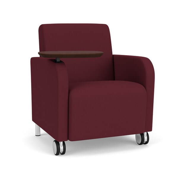Lesro Siena Lounge Reception Guest Chair W/ Swivel Tablet, 27 in W 29.5 in L 32.5 in H SN1101 - main
